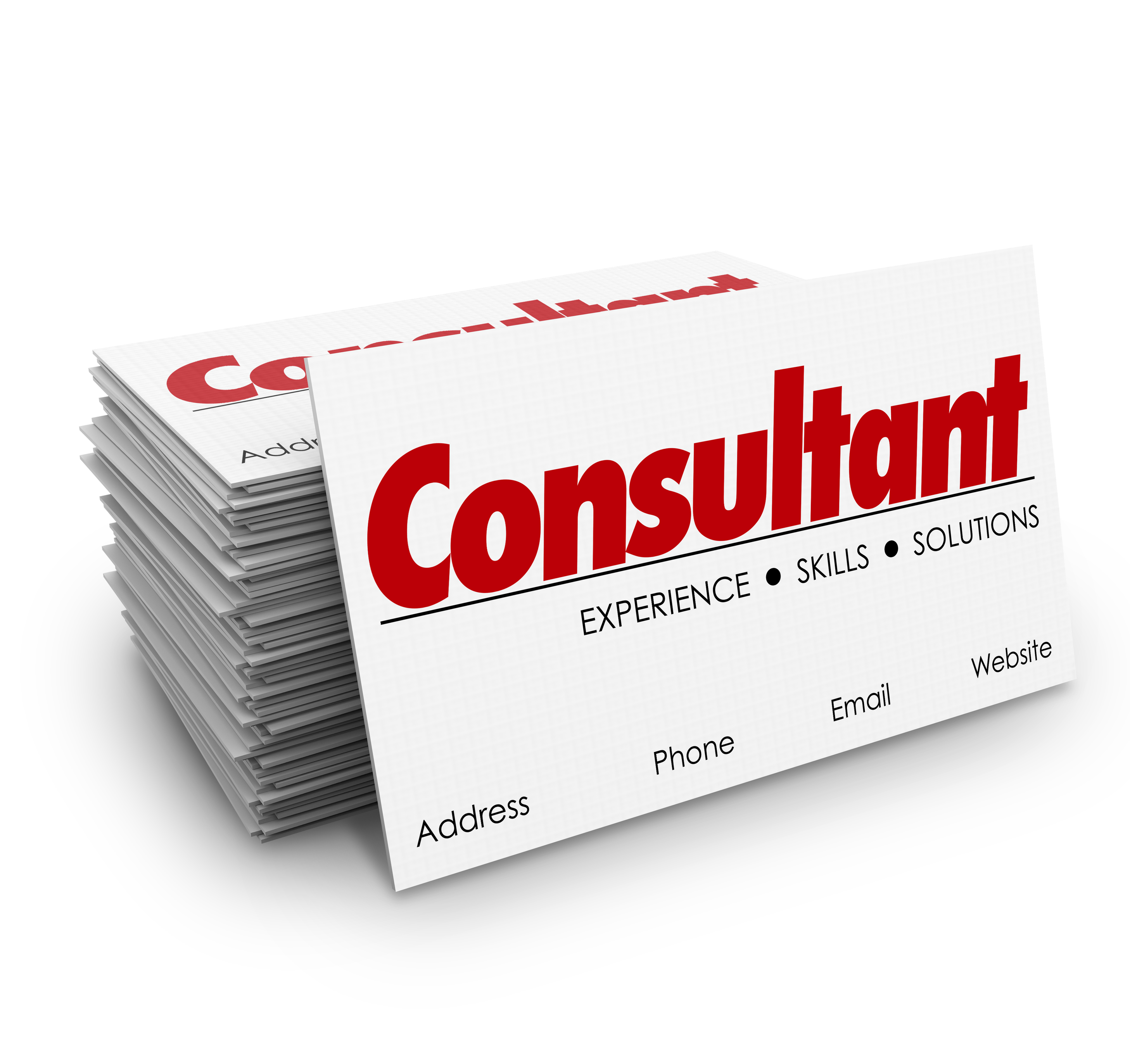 Consultant Business Cards Expertise Knowledge Skills Hiring Prof